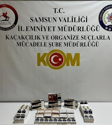 Samsun’da 3 bin 60 adet makaron ele geçirildi