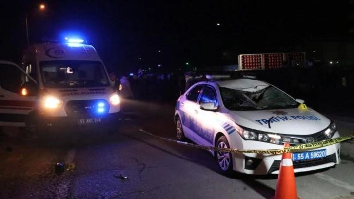 Samsun'da kaçan aracın çarptığı polis memuru şehit oldu