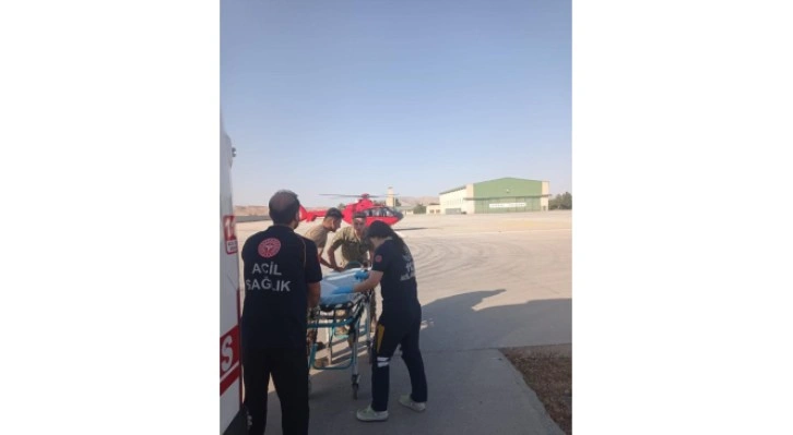 Siirt’te akrebin soktuğu çoban ambulans helikopterle hastaneye kaldırıldı