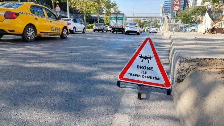 Şişli’de dron destekli trafik denetimi yapıldı, kurallara uymayan sürücülere ceza yağdı