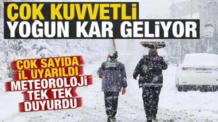 Son dakika: Çok sayıda ile yoğun kar geliyor! Meteoroloji ve AKOM İstanbul'u da uyardı...