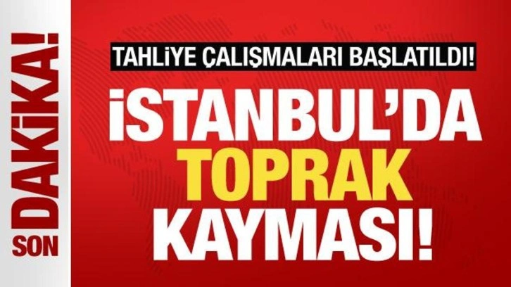 Son dakika: Gaziosmanpaşa'da toprak kayması meydana geldi