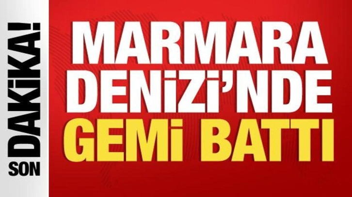 Son dakika haberi: Marmara Denizi'nde gemi battı