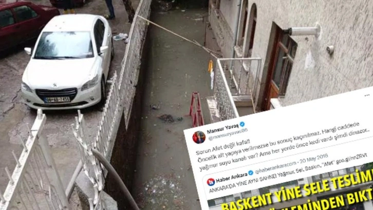 ‘Sorun afet mi kafa mı?’ Ankara’yı sel götürdü Mansur Yavaş suskunluğa büründü