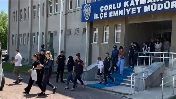 Tekirdağ'da fuhuş operasyonu: 2 şüpheli yakalandı, 9 kadın kurtarıldı