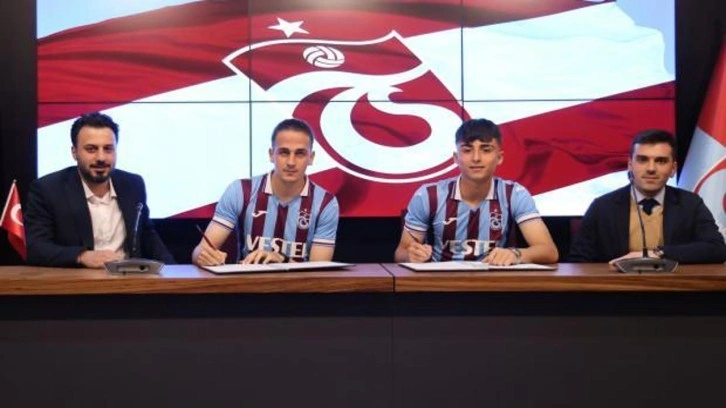 Trabzonspor, altyapıdan yetişen iki futbolcu ile sözleşme imzaladı