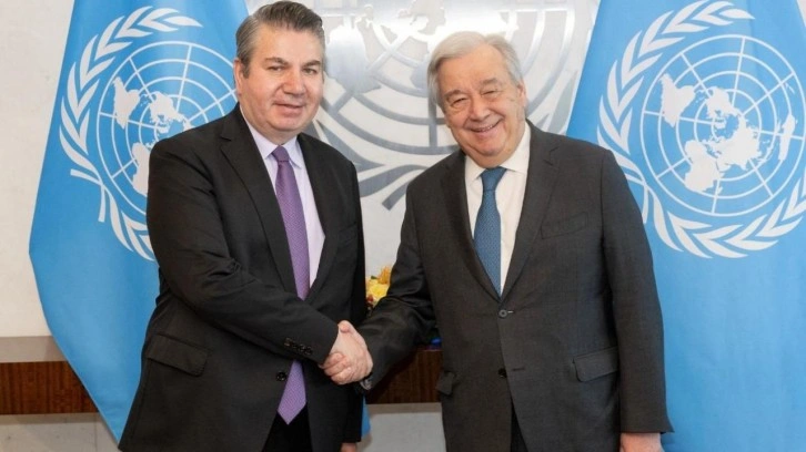 Washington Büyükelçisi Sedat Önal'dan BM Genel Sekreteri Guterres'e veda ziyareti