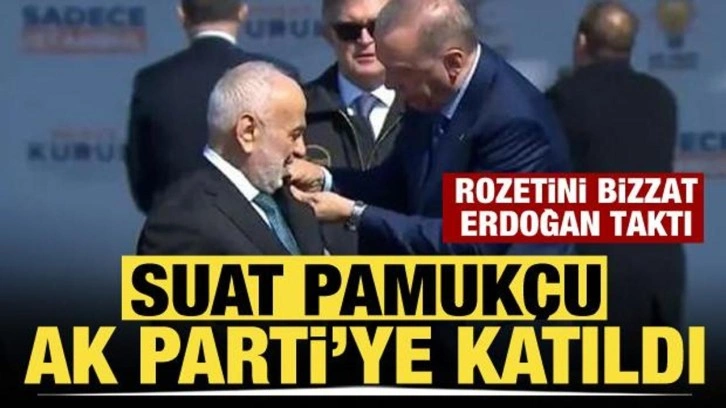 Yeniden Refah Partisi'nden istifa etmişti: Rozetini Cumhurbaşkanı Erdoğan taktı