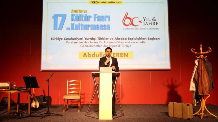 YTB Başkanı Eren '17. Avusturya Kültür Fuarı'nda konuştu