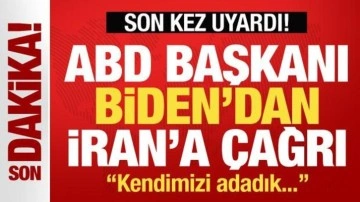 ABD Başkanı Joe Biden'dan İran'a çağrı! Son kez uyardı: Yapma, kendimizi adadık!