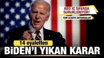 ABD'de kriz büyüyor! 14 eyalet valisinden Biden'ı yıkan karar! Tüm ülkeye duyurdular