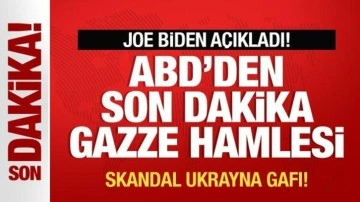 ABD'den son dakika Gazze hamlesi! Biden'dan 'insani yardım' açıklaması