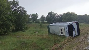 Afyonkarahisar'da işçi minibüsü devrildi! Çok sayıda yaralı var!