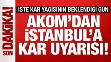 AKOM'dan İstanbul için kar uyarısı: 9-10 Ocak'ta bekleniyor