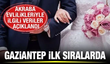 Akraba evlilikleriyle ilgili veriler açıklandı: Gaziantep ilk sıralarda