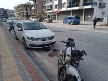 Alanya’da devrilen motosiklet sürücüsü yaralandı