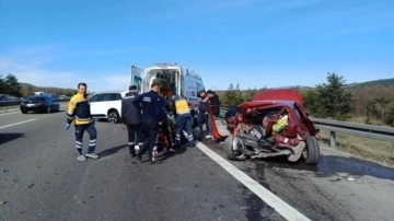 Anadolu Otoyolu'nda feci kaza: Yaralılar var!