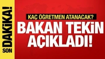 Bakan Tekin duyurdu: Öğretmen atamaları için sayı belli oldu!