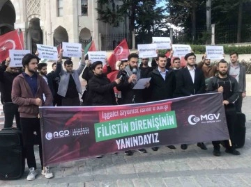 Beyazıt Meydanı’nda Filistin’e destek eylemi