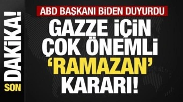 Biden duyurdu! Gazze'de son dakika 'Ramazan' kararı