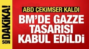 BM'de Gazze'de ateşkes tasarısı kabul edildi