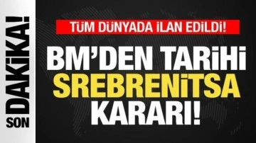 BM'den tarihi Srebrenitsa kararı! Tüm dünyada resmen ilan edildi