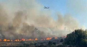 Bodrum’da Türkbükü yangını geniş alana yayıldı