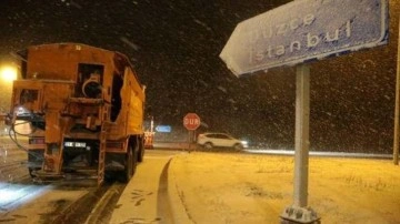 Bolu Dağı'nda yoğun kar yağışı