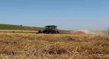 Buğday hasadından kalan saman hayvanlara yem olacak