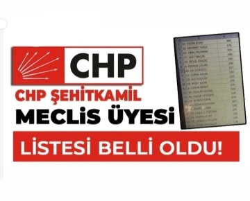 CHP Şehitkamil'de meclis üyesi adayları belli oldu! 