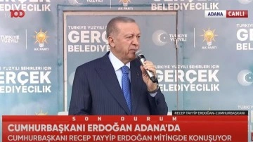 Cumhurbaşkanı Erdoğan Adana'da konuşuyor