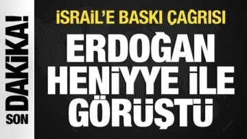 Cumhurbaşkanı Erdoğan, Heniyye ile görüştü