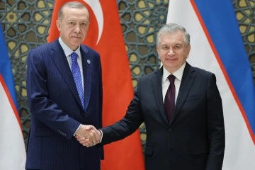 Cumhurbaşkanı Erdoğan, Özbekistan Cumhurbaşkanı Mirziyoyev ile görüştü