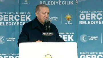 Cumhurbaşkanı Erdoğan, Tekirdağ'da halka hitap etti. Bizde CHP gibi kibirli bir dil olamaz