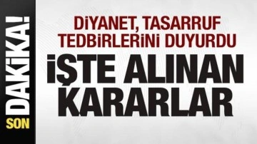 Diyanet tasarruf tedbirlerini duyurdu! Audi kararı