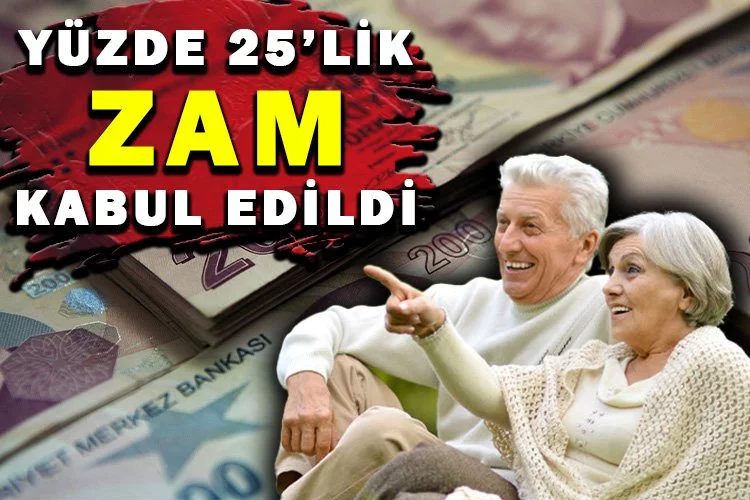 Emekliye yüzde 25 zam TBMM'de kabul edildi