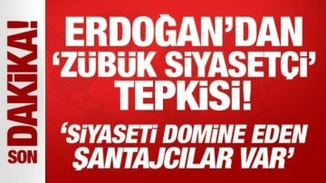 Erdoğan'dan 'zübük siyasetçi' tepkisi: Siyaseti domine eden şantajcılar var!