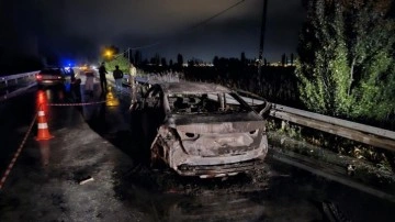 Erzincan'da kaza sonrası alev alarak yanan araçtaki 1 kişi öldü