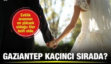 Evlilik oranının en yüksek olduğu iller belli oldu… Gaziantep kaçıncı sırada?