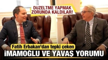 Fatih Erbakan'dan tepki çeken İmamoğlu ve Yavaş yorumu! Düzeltme yapmak zorunda kaldılar