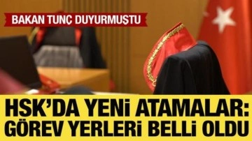 Hakimler ve Savcılar Kurulu'nda yeni atamalar: Görev yerleri belli oldu