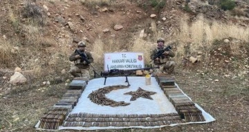 Hakkari’de PKK’ya ait mühimmat ele geçirildi