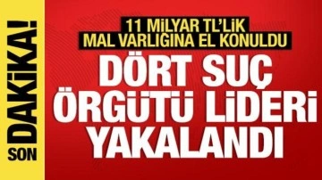 İçişleri Bakanı açıkladı: 4 suç örgütü lideri yakalandı