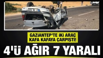 İki araç kafa kafaya çarpıştı! 4’ü ağır 7 yaralı