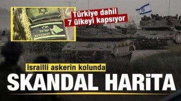 İsrail askerinde skandal harita! Türkiye dahil 7 ülke...