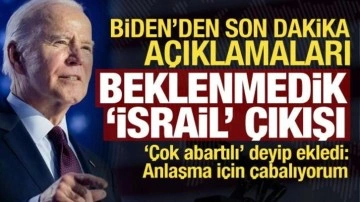 Joe Biden'dan son dakika açıklamaları! Beklenmedik 'İsrail' çıkışı...