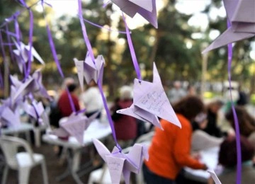 Kadına şiddete ’Kâğıttan Bin Turna Kuşu’ efsanesi ile dur diyecekler