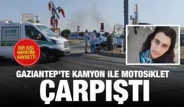 Kamyon ile motosiklet çarpıştı : 1 ölü