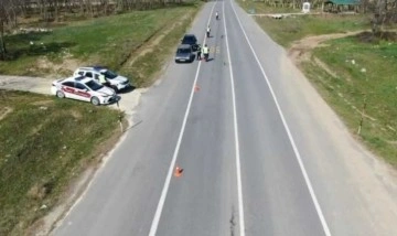 Kırklareli’nde jandarmadan dron destekli trafik denetimi