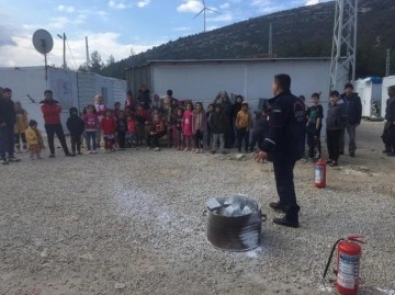 Konteyner kent sakinlerine yangın eğitimi